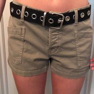 Olive colored shorts